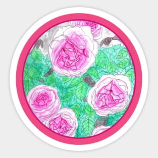 Roses with Gray Skies Sticker